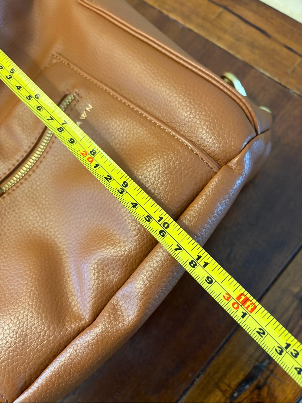 Fawn Design Convertible Leather Backpack Diaper Bag in Tan - Picture 11 of 12
